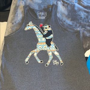 Riot Society Graphic Giraffe Panda Tank Top